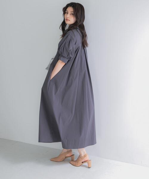 URBAN RESEARCH ROSSO WOMEN(アーバンリサーチ ロッソ)の「『別注』ELENDEEK×ROSSO FORM SHIRT ONEPIECE(ワンピース・レディース・チャコールグレー/ベージュ/グレー・1)」の15枚目の写真