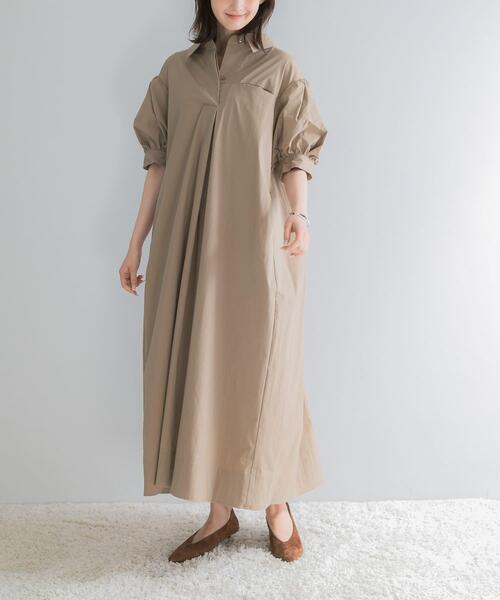 URBAN RESEARCH ROSSO WOMEN(アーバンリサーチ ロッソ)の「『別注』ELENDEEK×ROSSO FORM SHIRT ONEPIECE(ワンピース・レディース・チャコールグレー/ベージュ/グレー・1)」の20枚目の写真