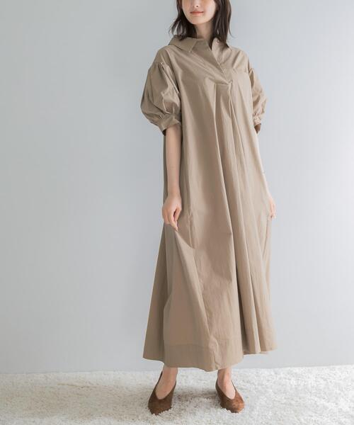 URBAN RESEARCH ROSSO WOMEN(アーバンリサーチ ロッソ)の「『別注』ELENDEEK×ROSSO FORM SHIRT ONEPIECE(ワンピース・レディース・チャコールグレー/ベージュ/グレー・1)」の21枚目の写真