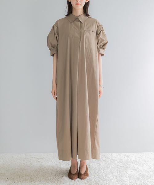 URBAN RESEARCH ROSSO WOMEN(アーバンリサーチ ロッソ)の「『別注』ELENDEEK×ROSSO FORM SHIRT ONEPIECE(ワンピース・レディース・チャコールグレー/ベージュ/グレー・1)」の22枚目の写真