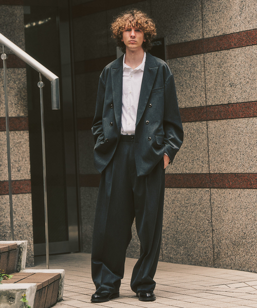 417 EDIFICE（フォーワンセブンエディフィス）の「《WEB限定》T/Rツイル ダブルワイドセットアップ（スーツセット・メンズ・ブラック/チャコールグレー/ワインレッド・LARGE/MEDIUM/X-LARGE）」の21枚目の写真