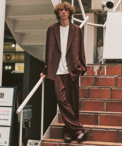 417 EDIFICE（フォーワンセブンエディフィス）の「《WEB限定》T/Rツイル ダブルワイドセットアップ（スーツセット・メンズ・ブラック/チャコールグレー/ワインレッド・LARGE/MEDIUM/X-LARGE）」の3枚目の写真