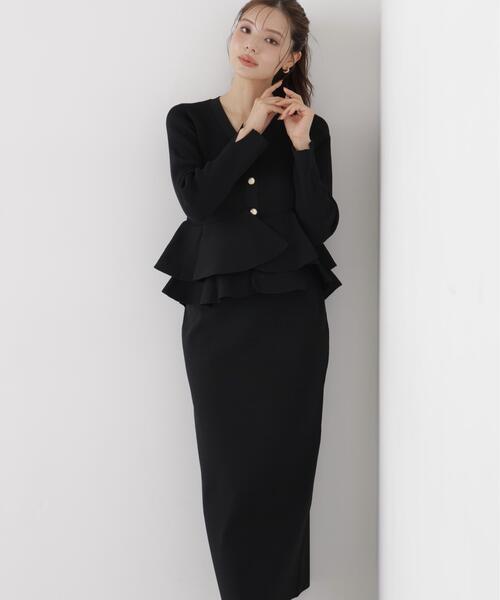 PROPORTION BODY DRESSING(プロポーションボディドレッシング)の「変形ペプラムニットセットアップ / 1216240001(ワンピース・レディース・ブラウン/ブラック/ピンク・MEDIUM/P/S)」の4枚目の写真