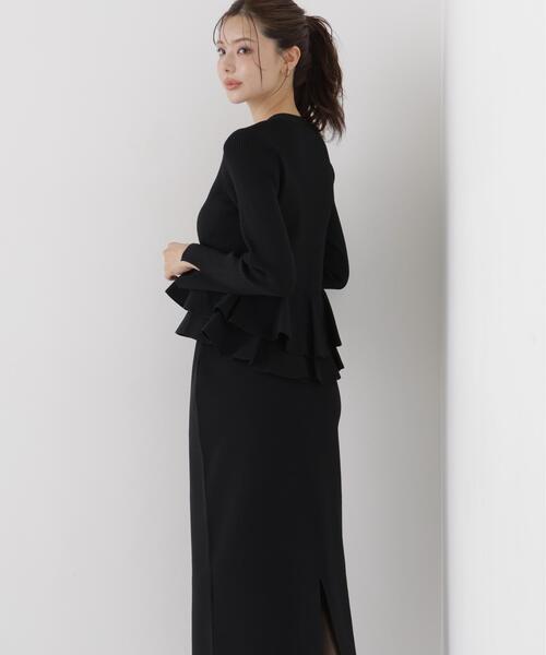 PROPORTION BODY DRESSING(プロポーションボディドレッシング)の「変形ペプラムニットセットアップ / 1216240001(ワンピース・レディース・ブラウン/ブラック/ピンク・MEDIUM/P/S)」の5枚目の写真