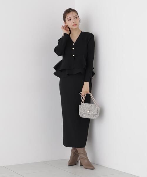 PROPORTION BODY DRESSING(プロポーションボディドレッシング)の「変形ペプラムニットセットアップ / 1216240001(ワンピース・レディース・ブラウン/ブラック/ピンク・MEDIUM/P/S)」の7枚目の写真
