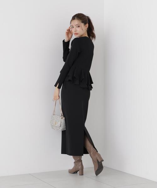 PROPORTION BODY DRESSING(プロポーションボディドレッシング)の「変形ペプラムニットセットアップ / 1216240001(ワンピース・レディース・ブラウン/ブラック/ピンク・MEDIUM/P/S)」の8枚目の写真
