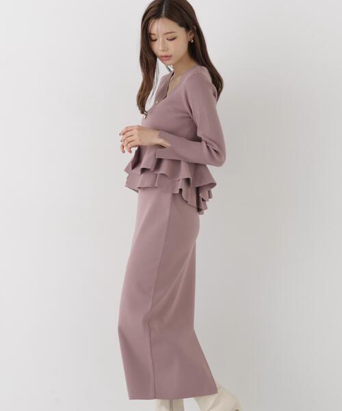 PROPORTION BODY DRESSING(プロポーションボディドレッシング)の「変形ペプラムニットセットアップ / 1216240001(ワンピース・レディース・ブラウン/ブラック/ピンク・MEDIUM/P/S)」の20枚目の写真