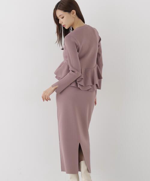 PROPORTION BODY DRESSING(プロポーションボディドレッシング)の「変形ペプラムニットセットアップ / 1216240001(ワンピース・レディース・ブラウン/ブラック/ピンク・MEDIUM/P/S)」の22枚目の写真
