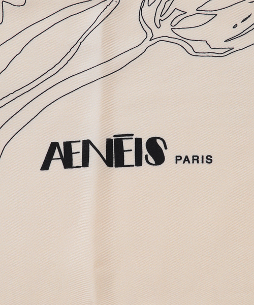 journal standard L'essage（ジャーナルスタンダードレサージュ）の「《追加》AENEIS/エネス Nostalgia Flowers Silk Scarf 90 スカーフ（バンダナ/スカーフ・レディース・アイボリー・FREE）」の7枚目の写真