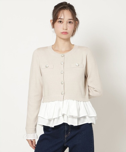 WILLSELECTION(ウィルセレクション)の「ランダムヘムドッキングカーディガン(カーディガン/ボレロ・レディース・ブラック/ベージュ/ピンク/グレー・FREE)」の3枚目の写真