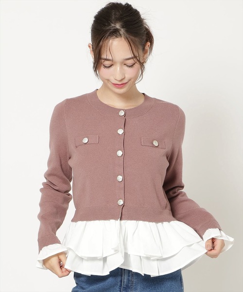 WILLSELECTION(ウィルセレクション)の「ランダムヘムドッキングカーディガン(カーディガン/ボレロ・レディース・ブラック/ベージュ/ピンク/グレー・FREE)」の4枚目の写真