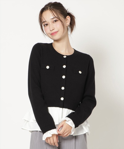 WILLSELECTION(ウィルセレクション)の「ランダムヘムドッキングカーディガン(カーディガン/ボレロ・レディース・ブラック/ベージュ/ピンク/グレー・FREE)」の5枚目の写真