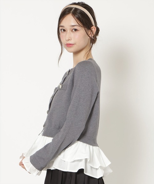 WILLSELECTION(ウィルセレクション)の「ランダムヘムドッキングカーディガン(カーディガン/ボレロ・レディース・ブラック/ベージュ/ピンク/グレー・FREE)」の13枚目の写真