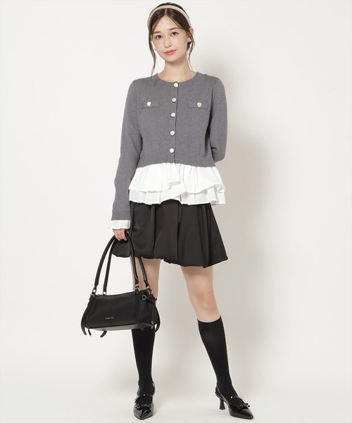 WILLSELECTION(ウィルセレクション)の「ランダムヘムドッキングカーディガン(カーディガン/ボレロ・レディース・ブラック/ベージュ/ピンク/グレー・FREE)」の21枚目の写真