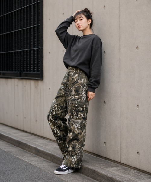 center i(センターアイ)の「カモフラージュ柄 ワイドカーゴパンツ(カーゴパンツ・レディース・カモフラージュ・M/L)」の6枚目の写真