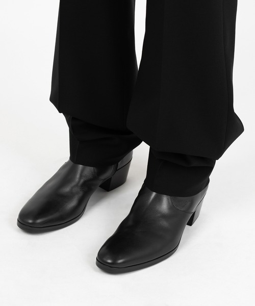 LAD MUSICIAN(ラッドミュージシャン)の「WOOL GABARDINE FLARE DRAPE PANTS(スラックス・メンズ・ブラック・46/44/42)」の5枚目の写真