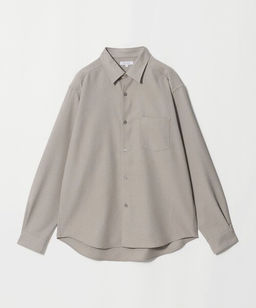 A DAY IN THE LIFE UNITED ARROWS（アデイインザライフユナイテッドアローズ）の「ウールライク カルゼ リラックス レギュラーカラーシャツ＜A DAY IN THE LIFE＞（シャツ/ブラウス・メンズ・ナチュラル/ブラック/ダークグレー・S/M/L）」の3枚目の写真