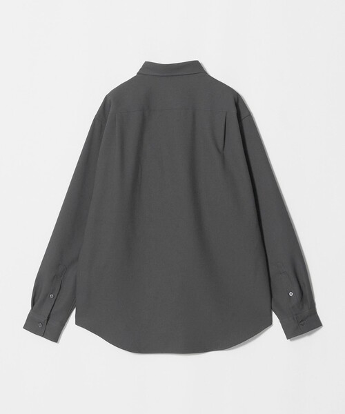 A DAY IN THE LIFE UNITED ARROWS（アデイインザライフユナイテッドアローズ）の「ウールライク カルゼ リラックス レギュラーカラーシャツ＜A DAY IN THE LIFE＞（シャツ/ブラウス・メンズ・ナチュラル/ブラック/ダークグレー・S/M/L）」の4枚目の写真