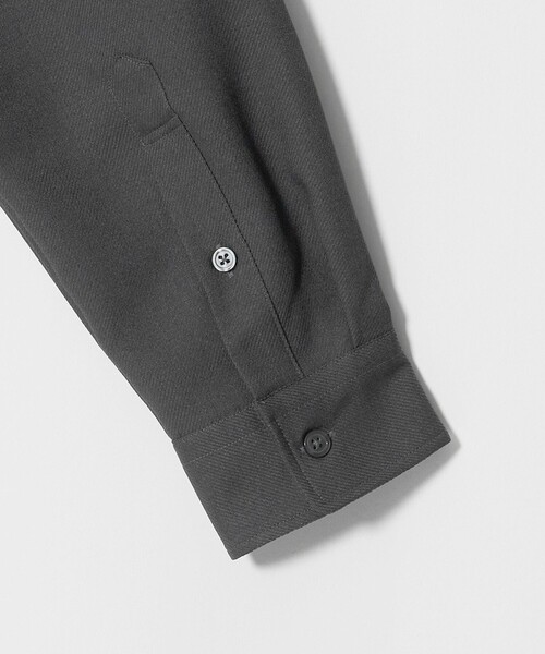 A DAY IN THE LIFE UNITED ARROWS（アデイインザライフユナイテッドアローズ）の「ウールライク カルゼ リラックス レギュラーカラーシャツ＜A DAY IN THE LIFE＞（シャツ/ブラウス・メンズ・ナチュラル/ブラック/ダークグレー・S/M/L）」の6枚目の写真