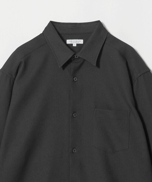A DAY IN THE LIFE UNITED ARROWS（アデイインザライフユナイテッドアローズ）の「ウールライク カルゼ リラックス レギュラーカラーシャツ＜A DAY IN THE LIFE＞（シャツ/ブラウス・メンズ・ナチュラル/ブラック/ダークグレー・S/M/L）」の12枚目の写真