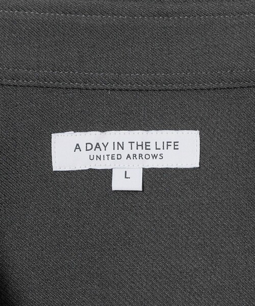 A DAY IN THE LIFE UNITED ARROWS（アデイインザライフユナイテッドアローズ）の「ウールライク カルゼ リラックス レギュラーカラーシャツ＜A DAY IN THE LIFE＞（シャツ/ブラウス・メンズ・ナチュラル/ブラック/ダークグレー・S/M/L）」の14枚目の写真