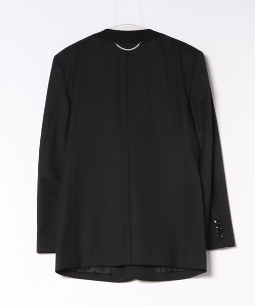 Scrap Book（スクラップブック）の「【KIMHEKIM】WOOL-BLEND COLLARLESS SINGLE TAILORING JACKET（テーラードジャケット・レディース・ブラック・M/S）」の3枚目の写真