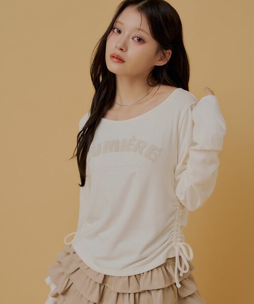 Chico(チコ)の「サガラ刺繍ロンT(Tシャツ/カットソー・レディース・ブラック/アイボリー/ピンク/グレー・FREE)」の11枚目の写真