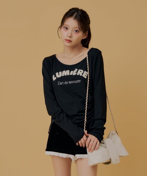 Chico(チコ)の「サガラ刺繍ロンT(Tシャツ/カットソー・レディース・ブラック/アイボリー/ピンク/グレー・FREE)」の12枚目の写真