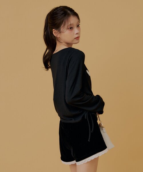 Chico(チコ)の「サガラ刺繍ロンT(Tシャツ/カットソー・レディース・ブラック/アイボリー/ピンク/グレー・FREE)」の13枚目の写真