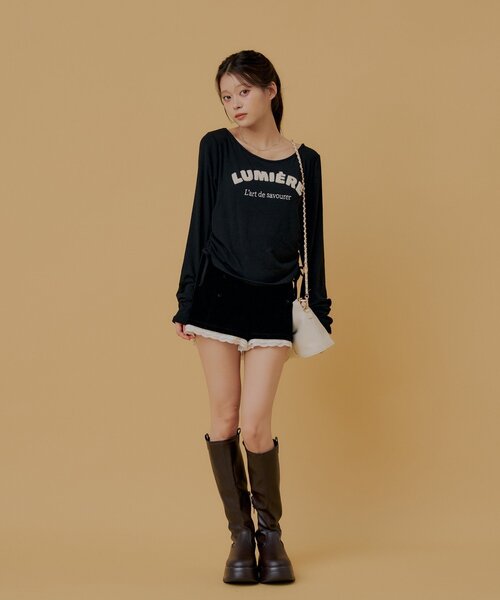 Chico(チコ)の「サガラ刺繍ロンT(Tシャツ/カットソー・レディース・ブラック/アイボリー/ピンク/グレー・FREE)」の15枚目の写真