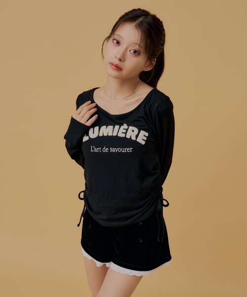 Chico(チコ)の「サガラ刺繍ロンT(Tシャツ/カットソー・レディース・ブラック/アイボリー/ピンク/グレー・FREE)」の17枚目の写真