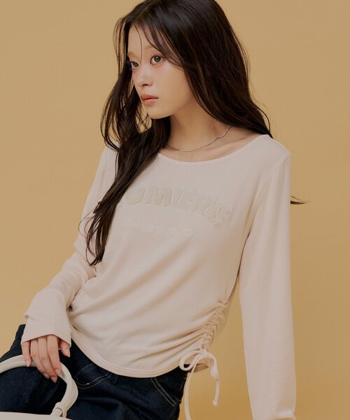 Chico(チコ)の「サガラ刺繍ロンT(Tシャツ/カットソー・レディース・ブラック/アイボリー/ピンク/グレー・FREE)」の20枚目の写真