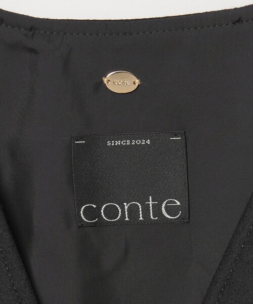 conte(コンテ)の「<conte>120 メルトン ジップ ベスト(ベスト・レディース・モカ/ブラック・FREE)」の16枚目の写真