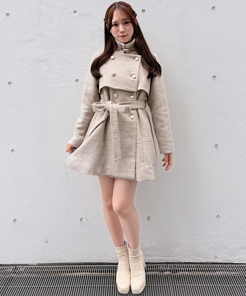 NOMAE(ノーマエ)の「ビット2wayカラーコート(ステンカラーコート・レディース・ベージュ系その他/ライトグレー/ダークグレー・FREE)」の20枚目の写真