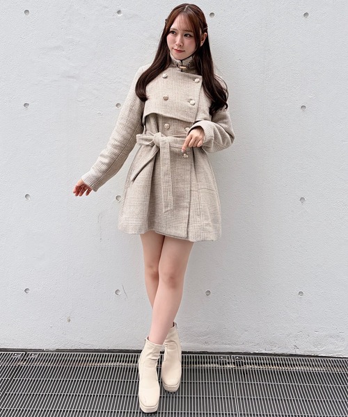 NOMAE(ノーマエ)の「ビット2wayカラーコート(ステンカラーコート・レディース・ベージュ系その他/ライトグレー/ダークグレー・FREE)」の21枚目の写真