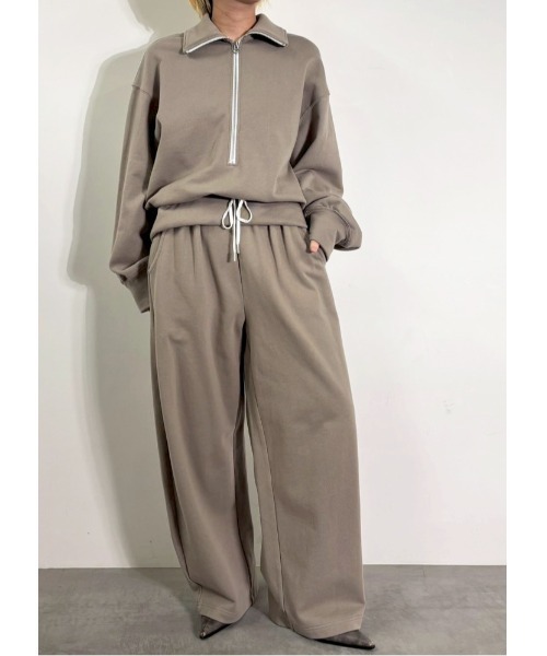 MIDVEIN(ミッドヴェイン)の「curve line sweat pants(スウェットパンツ・レディース・ベージュ/グレー/ブラック・FREE)」の13枚目の写真
