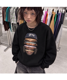 [ODNR UNISEX]Face Grae スウェット_4color