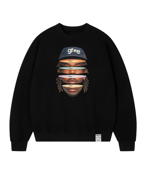 GRAVER ORDINARY（グレイバーオーディナリー）の「[ODNR UNISEX]Face Grae スウェット_4color（スウェット・レディース・ブラック/ネイビー/グレー/クリーム・SMALL/MEDIUM/LARGE）」の5枚目の写真