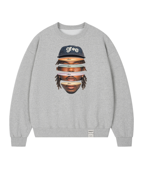 GRAVER ORDINARY（グレイバーオーディナリー）の「[ODNR UNISEX]Face Grae スウェット_4color（スウェット・レディース・ブラック/ネイビー/グレー/クリーム・SMALL/MEDIUM/LARGE）」の8枚目の写真