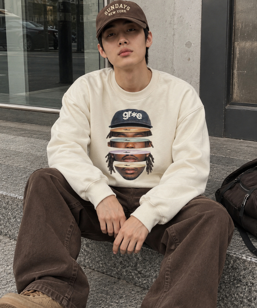 GRAVER ORDINARY（グレイバーオーディナリー）の「[ODNR UNISEX]Face Grae スウェット_4color（スウェット・レディース・ブラック/ネイビー/グレー/クリーム・SMALL/MEDIUM/LARGE）」の21枚目の写真