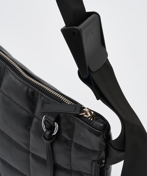 ADAM PATEK（アダムパテック）の「ADAMPATEK/ w/r leather  quilting medium shoulder bag/撥水レザーキルティングミディアムショルダーバッグ（ショルダーバッグ・メンズ・ブラック・FREE）」の7枚目の写真