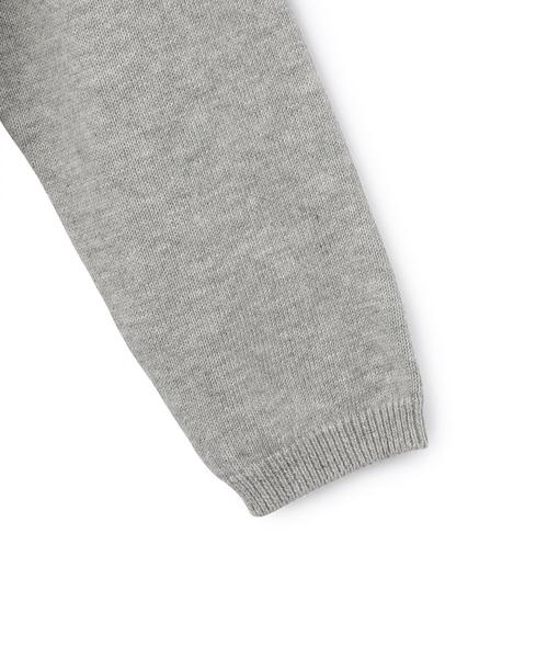 green label relaxing(グリーンレーベルリラクシング)の「【KIDS】コットン バックタックリボン カーディガン◆(カーディガン/ボレロ・キッズ・グレー/ケリー・135/95/L/125/M/115/S/105)」の4枚目の写真