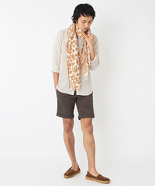 BRILLA per il gusto（ブリッラペルイルグースト）の「Brilla per il gusto / リネンカッタウェイ（ALBINI社FABRIC)（シャツ/ブラウス・メンズ・ホワイト/ナチュラル/ダークブラウン/ネイビー・X-LARGE/MEDIUM/LARGE/X-SMALL/SMALL）」の7枚目の写真