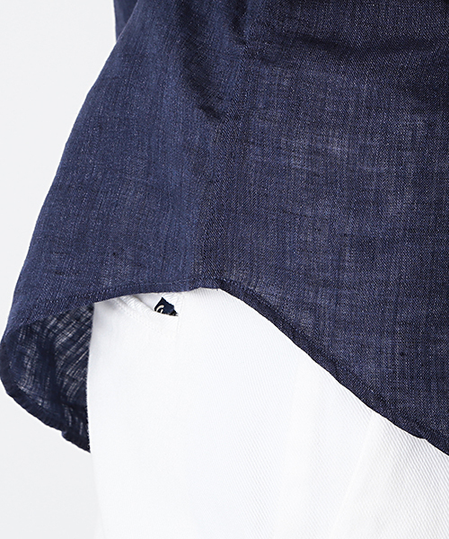 BRILLA per il gusto（ブリッラペルイルグースト）の「Brilla per il gusto / リネンカッタウェイ（ALBINI社FABRIC)（シャツ/ブラウス・メンズ・ホワイト/ナチュラル/ダークブラウン/ネイビー・X-LARGE/MEDIUM/LARGE/X-SMALL/SMALL）」の12枚目の写真