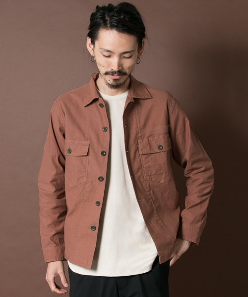 URBAN RESEARCH(アーバンリサーチ)の「UR VintageMilitary Shirts(シャツ/ブラウス・メンズ・ダークネイビー/ブラウン/カーキ・LARGE/SMALL/MEDIUM)」の1枚目の写真