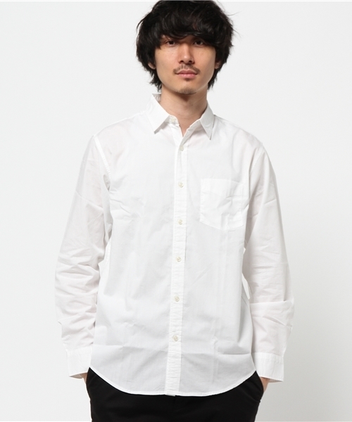 SEVENDAYS=SUNDAY(セブンデイズサンデイ)の「40/_ブロード 長袖レギュラーシャツ(シャツ/ブラウス・メンズ・カーキ/サックスブルー/オフホワイト/ベージュ・M/L/S)」の15枚目の写真