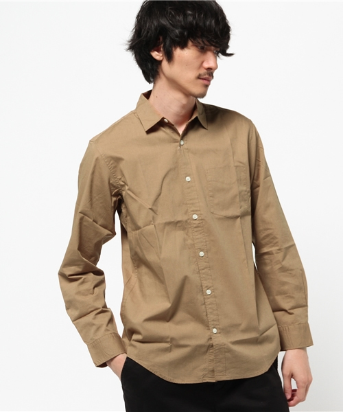 SEVENDAYS=SUNDAY(セブンデイズサンデイ)の「40/_ブロード 長袖レギュラーシャツ(シャツ/ブラウス・メンズ・カーキ/サックスブルー/オフホワイト/ベージュ・M/L/S)」の12枚目の写真
