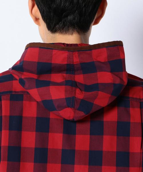 coen(コーエン)の「フーデットシャツコート(その他アウター・メンズ・レッド/ネイビー・SMALL/MEDIUM/X-LARGE/LARGE)」の14枚目の写真