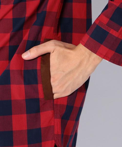 coen(コーエン)の「フーデットシャツコート(その他アウター・メンズ・レッド/ネイビー・SMALL/MEDIUM/X-LARGE/LARGE)」の15枚目の写真