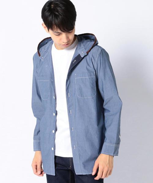 coen(コーエン)の「フーデットシャツコート(その他アウター・メンズ・レッド/ネイビー・SMALL/MEDIUM/X-LARGE/LARGE)」の12枚目の写真